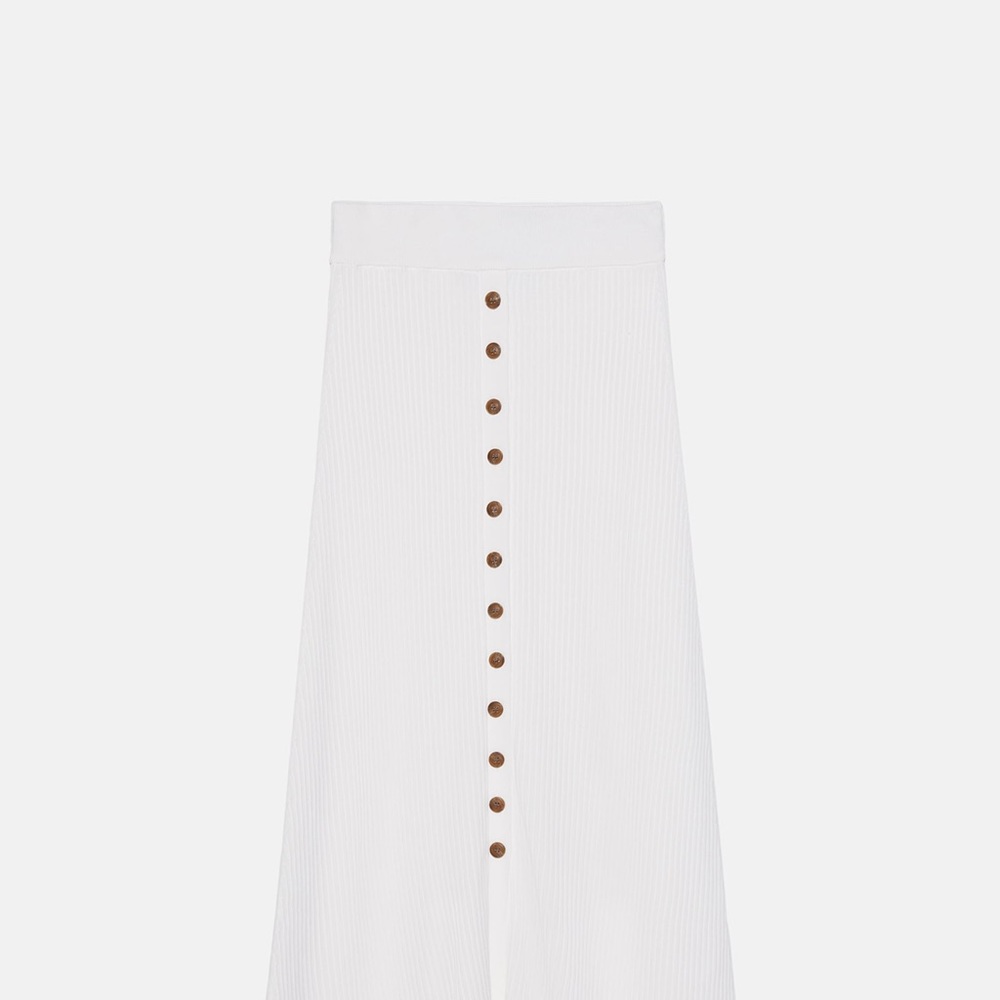BUTTON KNIT SKIRT + BUTTON KNIT TOP